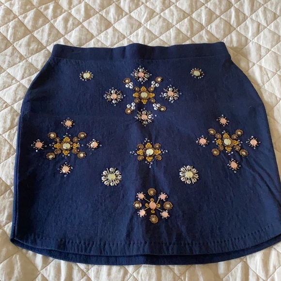 Beautiful Embellished Navy Skirt! - Picture 6 of 6